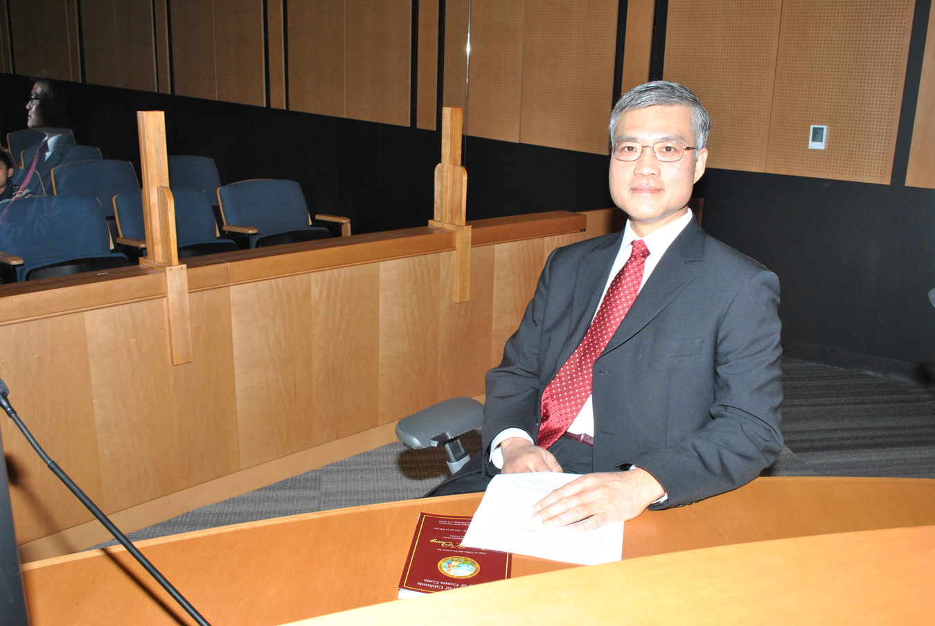 Judge Peter Chang before the investiture ceremony began.