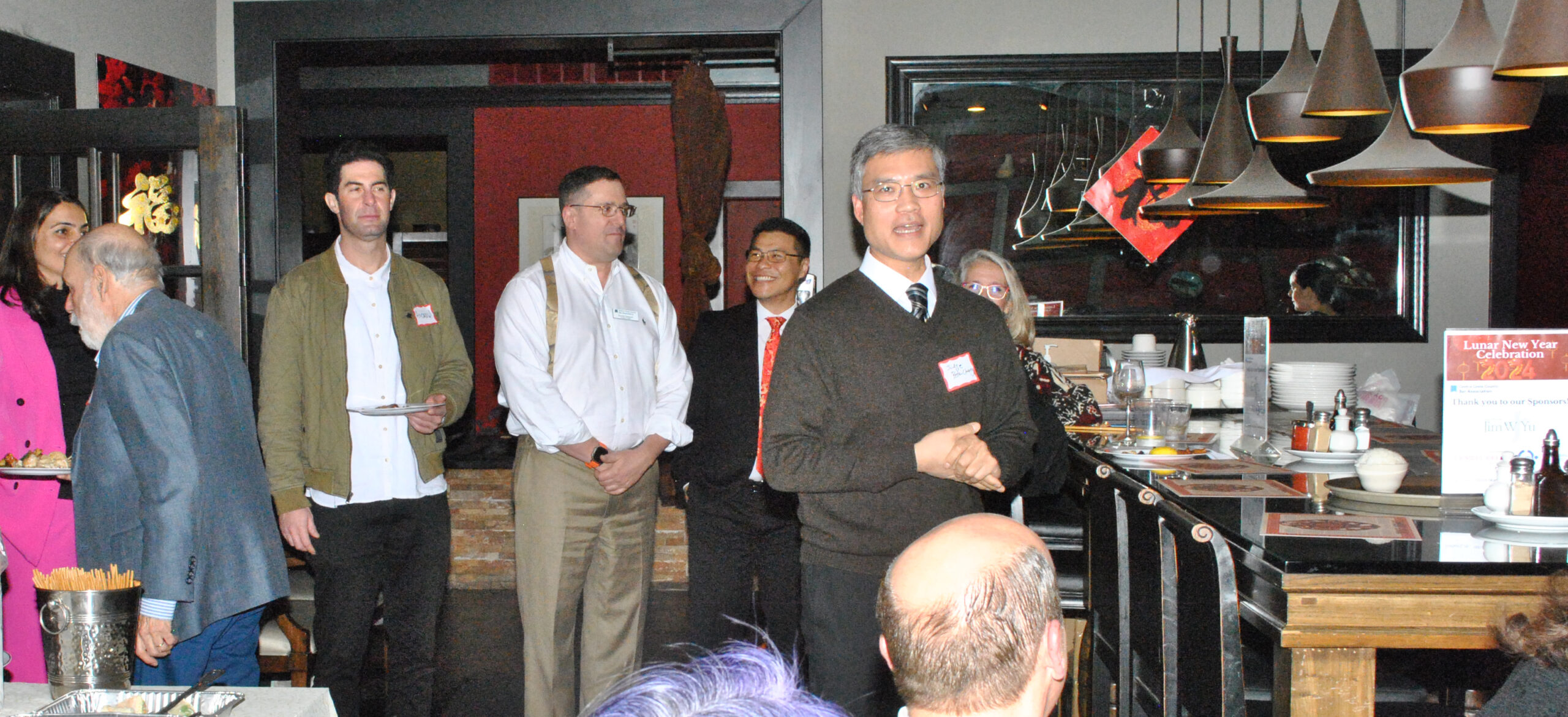 Judge Peter Change welcomed members of the CCCBA to the Lunar New Year celebration at Peony Garden Restaurant in Walnut Creek on February 22, 2024.