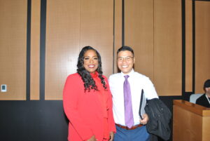 Judge Nichelle Holmes with Judge Glenn Kim.